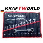 Звездогаечни тресчотни ключове 8–22 мм KrafTWelle с чупещо рамо