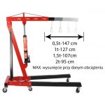 ХИДРАВЛИЧЕН СГЪВАЕМ КРАН ЗА ДВИГАТЕЛИ ТИП ЖИРАФ 2 ТОНА + ВЕЗНА MAR-POL - Image 6