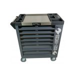 Шкаф с инструменти KraftWelle с метален плот 7 чекмеджета – 6 пълни