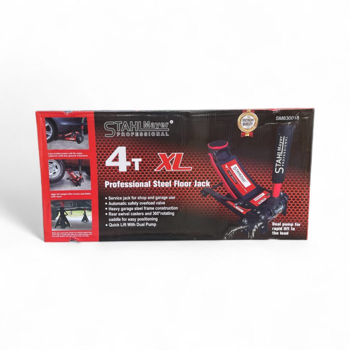 Нископрофилен крик крокодил 4 тона с 2 помпи STAHLMAYER-XL 83-505мм | mcbtools.com