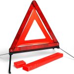 Сгъваем авариен триъгълник за автомобил, в пластмасова кутия
