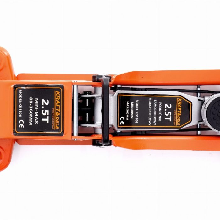 Нископрофилен хидравличен крик тип крокодил KRAFT&DELE, 2.5 T, 80 - 360 мм