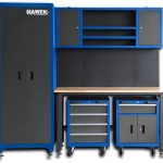 Комплект за работилница 6 части - работна маса, шкафове и сервизни колички - метални Hawek