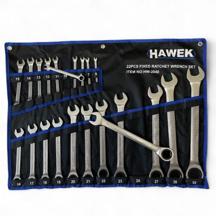 Комплект звездогаечни тресчотни ключове 6 - 32 мм 22 части Hawek