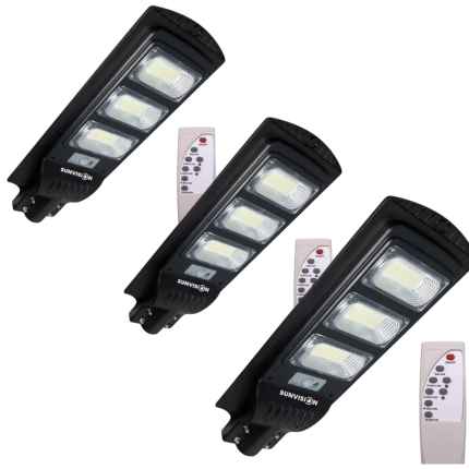 3 броя Мощна улична соларна лампа SUNVISION 1350w