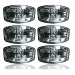 6 бр. Лед Led Правоъгълен Халоген за Тир, Камион