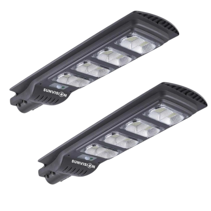 2 броя Мощна улична соларна лампа SUNVISION 1800w