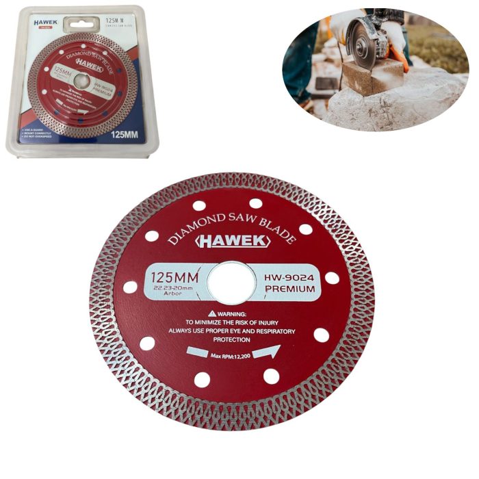 Диамантен диск за сухо и мокро рязане 125 mm HAWEK-PREMIUM