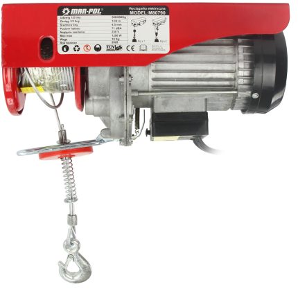 Електрическа въжена лебедка 300 / 600 кг 12 м 1200W Mar-Pol