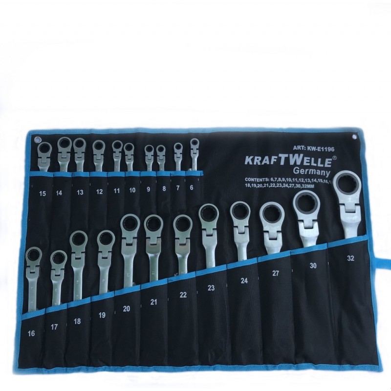 Професионални зведогаечни чупещи тресчотни ключове KraftWelle 6-32мм.