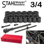 Гедоре с ударни вложки 21 части 3/4'' 6-стенно StahlMayer