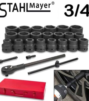 Гедоре с ударни вложки 21 части 3/4'' 6-стенно StahlMayer