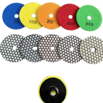 Диск диамантен за шлайфане на гранит, мрамор, камък с велкро 100мм