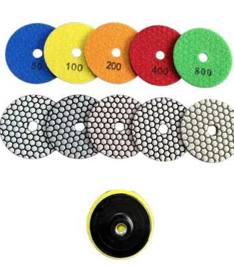 Диск диамантен за шлайфане на гранит, мрамор, камък с велкро 100мм