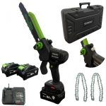 Акумулаторна резачка STAHLMAYER 36V 10AH с дисплей, две батерии и две вериги – 30см шина