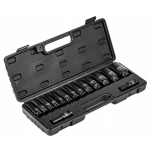 Комплект дълбоки ударни вложки 12-стенни 1/2″ 10 – 36 мм 15 части ROCKFORCE