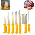 Комплект професионални немски месарски ножове 5 броя със сатър и масат