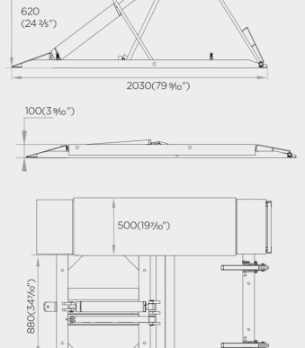 Монофазен ножичен подемник 3 тона | mcbtools.com