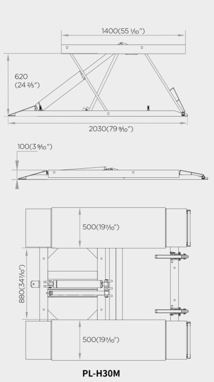 Монофазен ножичен подемник 3 тона | mcbtools.com