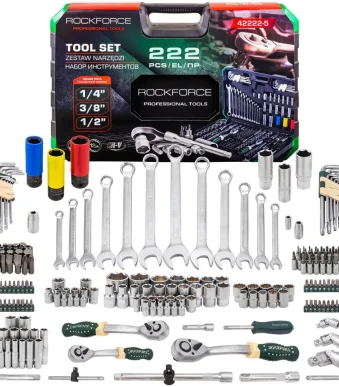 Гедоре 222 части 1/4″, 3/8″, 1/2″ ROCKFORCE