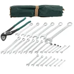 Комплект комбинирани ключове 27 части + подарък клещи гарги 10" RockForce