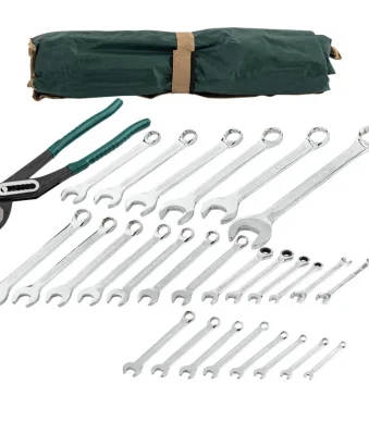 Комплект комбинирани ключове 27 части + подарък клещи гарги 10" RockForce