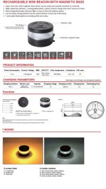 Аварийна сигнална лампа бежична презареждаща се батерия с магнит 12V - 24V