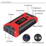 Мултифункционален автомобилен стартер Jump Starter 9800mAh, 12V, Максимален ток 600A