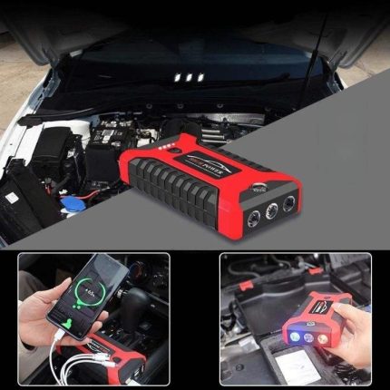 Мултифункционален автомобилен стартер Jump Starter 9800mAh, 12V, Максимален ток 600A с компресор