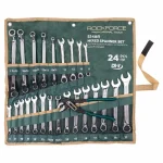 Комплект комбинирани ключове 24 части + подарък клещи гарги 10" RockForce