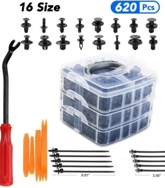 Комплект щипки + инструменти за кори / тапицерия за автомобил 635 части