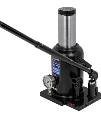 Крик бутилка двускоростен с манометър 50т 280мм- 450мм FORSAGE