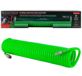 Полиуретанов спирален маркуч за въздух 10 м / 8 х 12 мм ROCKFORCE