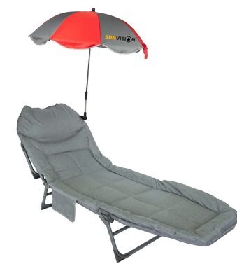Сгъваемо походно легло тип шезлонг с чадър Sunvision
