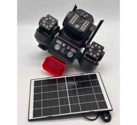 Соларна охранителна камера с 3 обектива и аларма – 16 MP+ 4G - SIM карта Sunvision
