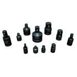 Комплект ударни преходници и карета 1/4" 3/8" и 1/2" 11 части HAWEK