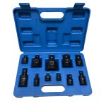 Комплект ударни преходници и карета 1/4" 3/8" и 1/2" 11 части HAWEK