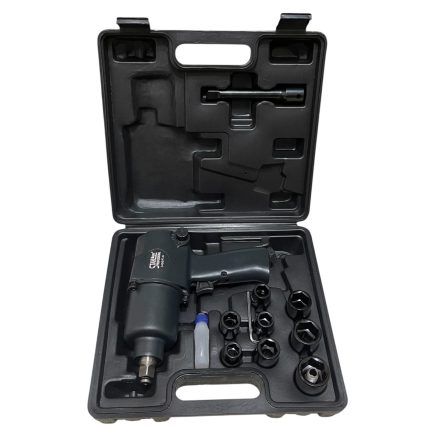 Пневматичен ударен гайковерт 1/2" 1400 Nm с вложки и куфар StahlMayer