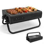 Преносима сгъваема скара на дървени въглища