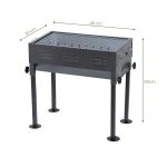 Преносимо сгъваемо барбекю с регулируема височина