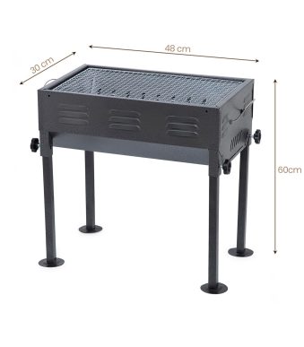 Преносимо сгъваемо барбекю с регулируема височина