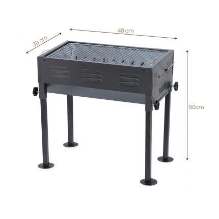 Преносимо сгъваемо барбекю с регулируема височина