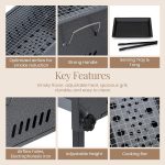 Преносимо сгъваемо барбекю с регулируема височина