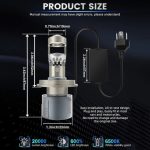 Диодни крушки за фар H7 LED с лупа 2 броя комплект