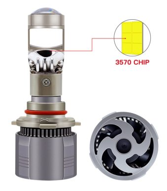 Диодни крушки за фар H7 LED с лупа 2 броя комплект