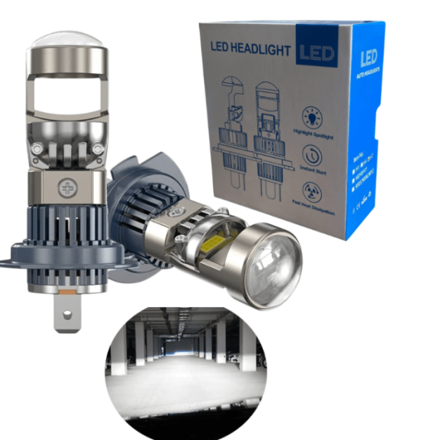 Диодни крушки за фар H7 с лупа 2бр/к-т Т841