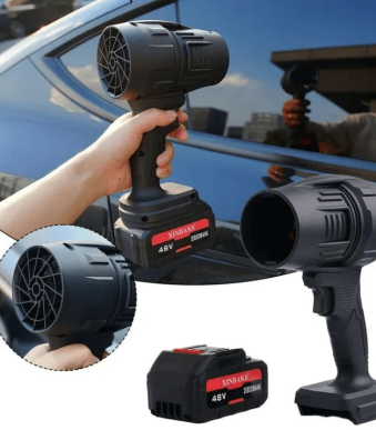Акумулаторен турбо пистолет – Мощна въздушна духалка за почистване и сушене