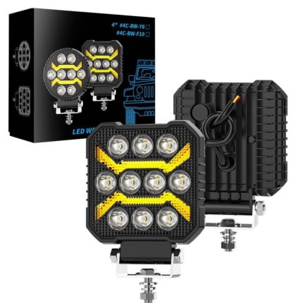 Диоден халоген LED с бяла светлина и жълт габарит 12/24V T774