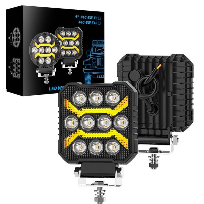 led-halogen-dioden-t774-1 Диоден халоген LED с бяла светлина и жълт габарит 12/24V T774