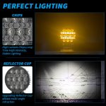 Диоден халоген LED с бяла светлина и жълт габарит 12/24V T776